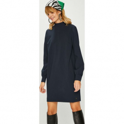 Tommy Hilfiger - Sukienka. Szare bez kategorii marki TOMMY HILFIGER, z elastanu, eleganckie, mini, proste. Za 749,90 zł.