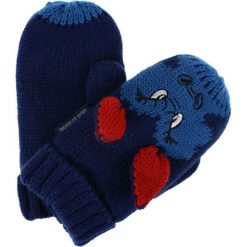 Rękawiczki "Animally Mitts III" w kolorze granatowym. Niebieskie szaliki i rękawiczki niemowlęce Regatta Kids, bez wzorów, ze splotem. W wyprzedaży za 32,95 zł.
