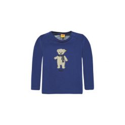 Steiff Boys Bluzka - niebieski - Gr.Moda (6 - 24 miesięcy ). Niebieskie bluzy niemowlęce marki Steiff, z aplikacjami, z elastanu, bez rękawów, bez kaptura. Za 125,00 zł.