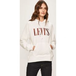Levi's - Bluza. Białe bluzy damskie Levi's®, s, z nadrukiem, z bawełny, bez rękawów, z kapturem. W wyprzedaży za 219,90 zł.