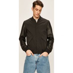 Premium by Jack&Jones - Kurtka bomber. Czarne płaszcze męskie Premium by Jack&Jones, xl, bez wzorów, z bawełny, krótkie, bez kaptura. Za 339,90 zł.