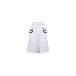 Biała elegancka spódnica z kontrafałdą CLASSIC. Białe spódniczki dziewczęce Duhla agnieszka barańska, z poliesteru, eleganckie, midi, w kształcie a. Za 269,00 zł.