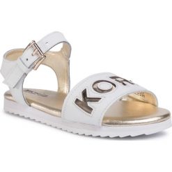 Sandały MICHAEL MICHAEL KORS - Zia-Peek Sneak White/Soft Gold. Białe sandały dziewczęce MICHAEL Michael Kors, ze skóry, bez zapięcia. Za 399,00 zł.