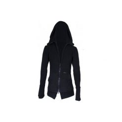 Dzianinowa bawełniana bluza FUCHU z kapturem. Czarne bluzy damskie Pikiel, s, z bawełny. Za 479,00 zł.
