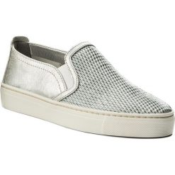 Tenisówki THE FLEXX - Sneak About B108/65 White/Silver. Szare półbuty damskie The Flexx, bez wzorów, ze skóry, bez obcasa, na płaskiej podeszwie, bez zapięcia. W wyprzedaży za 219,00 zł.