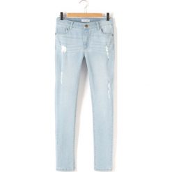 Dżinsy skinny. Szare jeansy dziewczęce marki La Redoute Collections, z bawełny, z standardowym stanem. Za 79,80 zł.