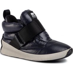 Śniegowce SOREL - Out N About Puffy NL3401 Black 010. Niebieskie kozaki damskie Sorel, na zimę, z gumy, bez obcasa, bez zapięcia. W wyprzedaży za 399,00 zł.
