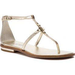 Sandały LAUREN RALPH LAUREN - Nalaine 802740039001 Silver. Żółte klapki damskie Lauren Ralph Lauren, bez wzorów, ze skóry ekologicznej, bez obcasa, na obcasie. W wyprzedaży za 299,00 zł.