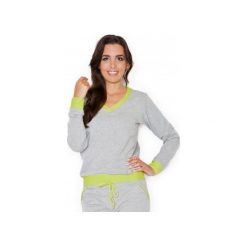 Bluza K276imonka. Zielone bluzy damskie KATRUS, xl, bez wzorów, z dzianiny, bez rękawów, długie, bez kaptura. Za 99,00 zł.
