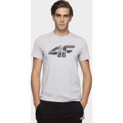 T-shirt męski TSM077 - chłodny jasny szary melanż. Szare koszulki męskie m, melanż. W wyprzedaży za 34,99 zł.