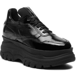 Sneakersy EVA MINGE - Cadalso 4C 18PM1372671EF 301. Czarne półbuty damskie Eva Minge, bez wzorów, ze skóry, bez obcasa, na obcasie, bez zapięcia. Za 429,00 zł.