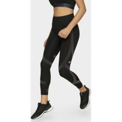 Legginsy do biegania damskie. Legginsy sportowe damskie s, z nadrukiem, z dzianiny, z podwyższonym stanem, do biegania. Za 229,99 zł.