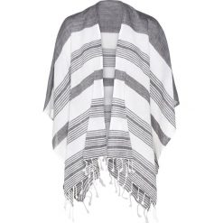 Letnie poncho bonprix czarno-biały w paski. Czarne żakiety damskie bonprix, w paski. Za 74,99 zł.