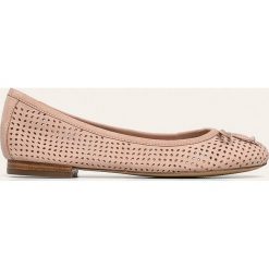 Caprice - Baleriny skórzane. Brązowe baleriny damskie Caprice, bez wzorów, ze skóry, bez obcasa, na obcasie. Za 239,90 zł.