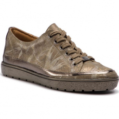 Półbuty CAPRICE - 9-23654-21 Khaki Jungl.Co 733. Zielone półbuty damskie skórzane marki Caprice, na płaskiej podeszwie. W wyprzedaży za 189,00 zł.