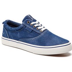 Tenisówki BIG STAR - DD174182 Navy. Niebieskie półbuty męskie BIG STAR, bez wzorów, z gumy, retro, bez zapięcia. Za 109,00 zł.