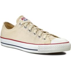 Trampki CONVERSE - All Star Ox M9165 Unbleach Wht. Brązowe półbuty damskie Converse, bez wzorów, z materiału, na sznurówki. W wyprzedaży za 219,00 zł.