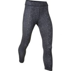 Legginsy sportowe wzorzyste, dł. 3/4 bonprix czarny z nadrukiem. Czarne legginsy sportowe damskie marki bonprix, w paski. Za 49,99 zł.