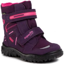 Śniegowce SUPERFIT - GORE-TEX 0-809080-9000 M Lila/Rosa. Fioletowe śniegowce dziewczęce Superfit, bez zapięcia. Za 289,00 zł.
