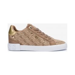 Guess Puxly2 Tenisówki Złoty Beżowy. Żółte trampki i tenisówki damskie Guess, z aplikacjami, z materiału, bez zapięcia. Za 533,95 zł.