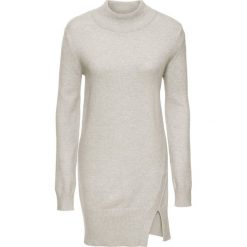 Długi sweter z rozcięciami bonprix beżowy melanż. Brązowe swetry damskie bonprix, bez wzorów, z długim rękawem, długie, bez kaptura. Za 89,99 zł.