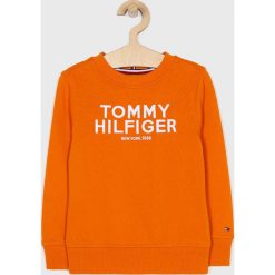 Tommy Hilfiger - Bluza dziecięca 104-176 cm. Pomarańczowe bluzy chłopięce TOMMY HILFIGER, z nadrukiem, z bawełny, bez rękawów, bez kaptura. W wyprzedaży za 149,90 zł.