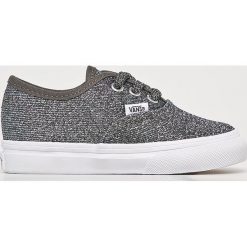 Vans - Tenisówki dziecięce. Szare trampki dziewczęce Vans, bez wzorów, z gumy, na sznurówki. W wyprzedaży za 119,90 zł.