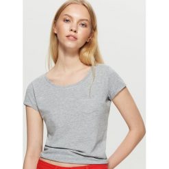 T-shirty damskie: Gładka koszulka - Jasny szary
