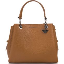Emporio Armani Torebka Brązowy. Pomarańczowe torebki klasyczne damskie Emporio Armani, w paski, z materiału, bez dodatków. Za 865,95 zł.