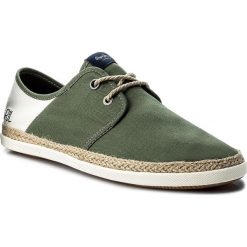 Espadryle męskie: Espadryle PEPE JEANS – Maui Laces Fabrics PMS10226 Khaki Green 765