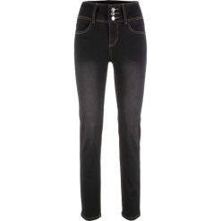 Dżinsy "power-stretch" SLIM bonprix czarny. Czarne jeansy damskie bonprix, bez wzorów, z jeansu. Za 109,99 zł.