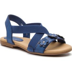 Sandały NELLI BLU CM170531-01. Niebieskie sandały dziewczęce Nelli Blu, ze skóry ekologicznej, bez zapięcia. Za 59,99 zł.