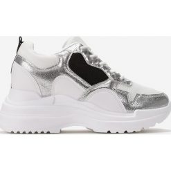 Biało-Srebrne Sneakersy Jaydon. Białe sneakersy damskie Born2be. Za 119,99 zł.