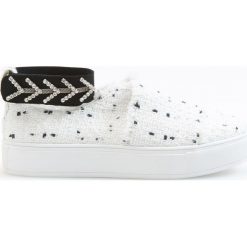 Trampki damskie slip on: Buty slip on – Biały