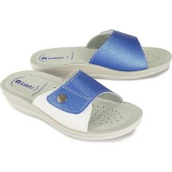 INBLU VR-45 jeans, klapki damskie. Koturny damskie Inblu, bez wzorów, z jeansu, bez obcasa, na koturnie. Za 59,99 zł.