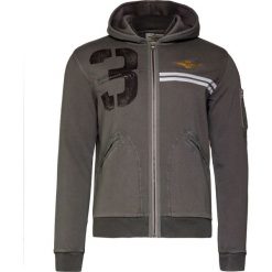 Bluza AERONAUTICA MILITARE. Szare bluzy męskie Aeronautica Militare, bez wzorów, z bawełny, z włoskim kołnierzykiem, bez rękawów, bez kaptura. Za 980,00 zł.