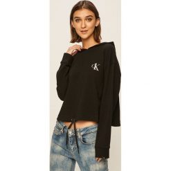 Calvin Klein Underwear - Bluza CK One. Czarne bluzy damskie Calvin Klein Underwear, s, z nadrukiem, z elastanu, bez rękawów, z kapturem. W wyprzedaży za 179,90 zł.