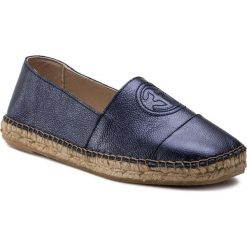 Espadryle EVA MINGE - EM-14-05-000131 715. Niebieskie espadryle damskie Eva Minge, bez wzorów, ze skóry ekologicznej, bez obcasa, na płaskiej podeszwie. W wyprzedaży za 279,00 zł.