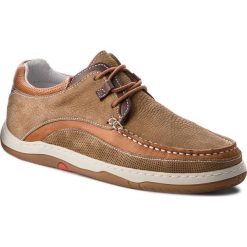 Derby męskie: Półbuty LA MARINE - Atlantique Camel Brown