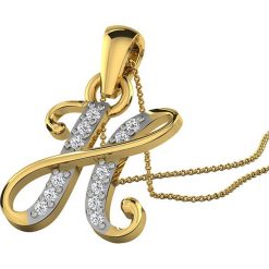 Pozłacany naszyjnik z diamentami - dł. 43 cm. Żółte naszyjniki damskie Vittoria Jewels, z diamentem, srebrne. W wyprzedaży za 229,95 zł.