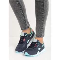 Buty sportowe damskie: Granatowo-Miętowe Buty Sportowe Poelis