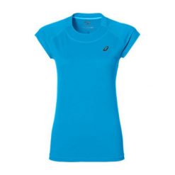 Asics Koszulka damska CAPSLEEVE TOP Diva Blue Hearher r. M. Niebieskie bralety marki Asics, m. Za 103,39 zł.
