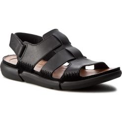 Sandały CLARKS - Trisand Bay 261240347 Black Leather. Czarne sandały męskie marki Clarks, ze skóry. W wyprzedaży za 239,00 zł.