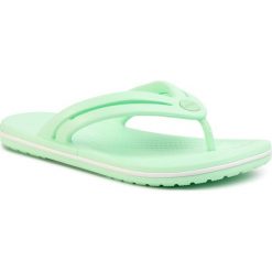 Japonki CROCS - Crocband Flip W 206100 Neo Mint. Zielone klapki damskie Crocs, bez wzorów, z tworzywa sztucznego, bez obcasa. Za 119,00 zł.