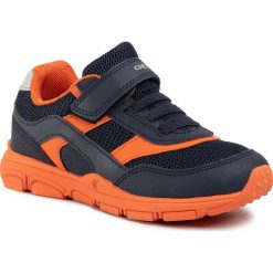 Sneakersy GEOX - J N.Torque J027NB 0CE14 C0820 S Navy/Orange. Pomarańczowe trampki chłopięce Geox, bez wzorów, ze skóry ekologicznej, na rzepy. Za 199,00 zł.