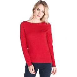 Tommy Hilfiger New Ivy Sweter Czerwony. Czerwone bluzy damskie TOMMY HILFIGER, xs, bez wzorów, z bawełny, bez rękawów, bez kaptura. Za 426,95 zł.