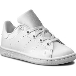 Buty adidas - Stan Smith C BA8388 Ftwwht/Ftwwht/Ftwwht. Białe półbuty dziewczęce Adidas, na sznurówki. W wyprzedaży za 189,00 zł.