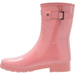 Buty zimowe damskie: Hunter ORIGINAL REFINED SHORT GLOSS Kalosze pale rose