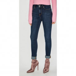 Tommy Hilfiger - Jeansy. Niebieskie jeansy damskie rurki TOMMY HILFIGER, z podwyższonym stanem. Za 449,90 zł.