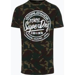 Superdry - T-shirt męski, zielony. Zielone t-shirty męskie z nadrukiem Superdry, m. Za 119,95 zł.